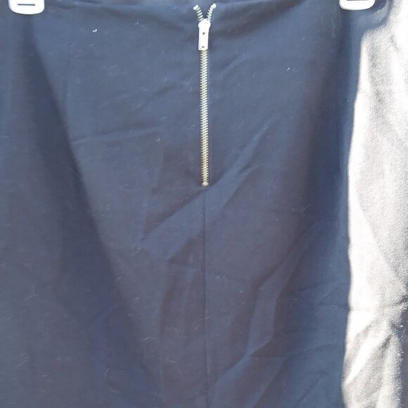 The Limited Straight Black Women's Skirt Faux Leather Sides - 4 - Picture 7 of 8